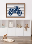 motocross granatowy plakat do pokoju chłopca