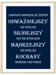 plakat motywacyjny zawsze pamiętaj dla dziecka