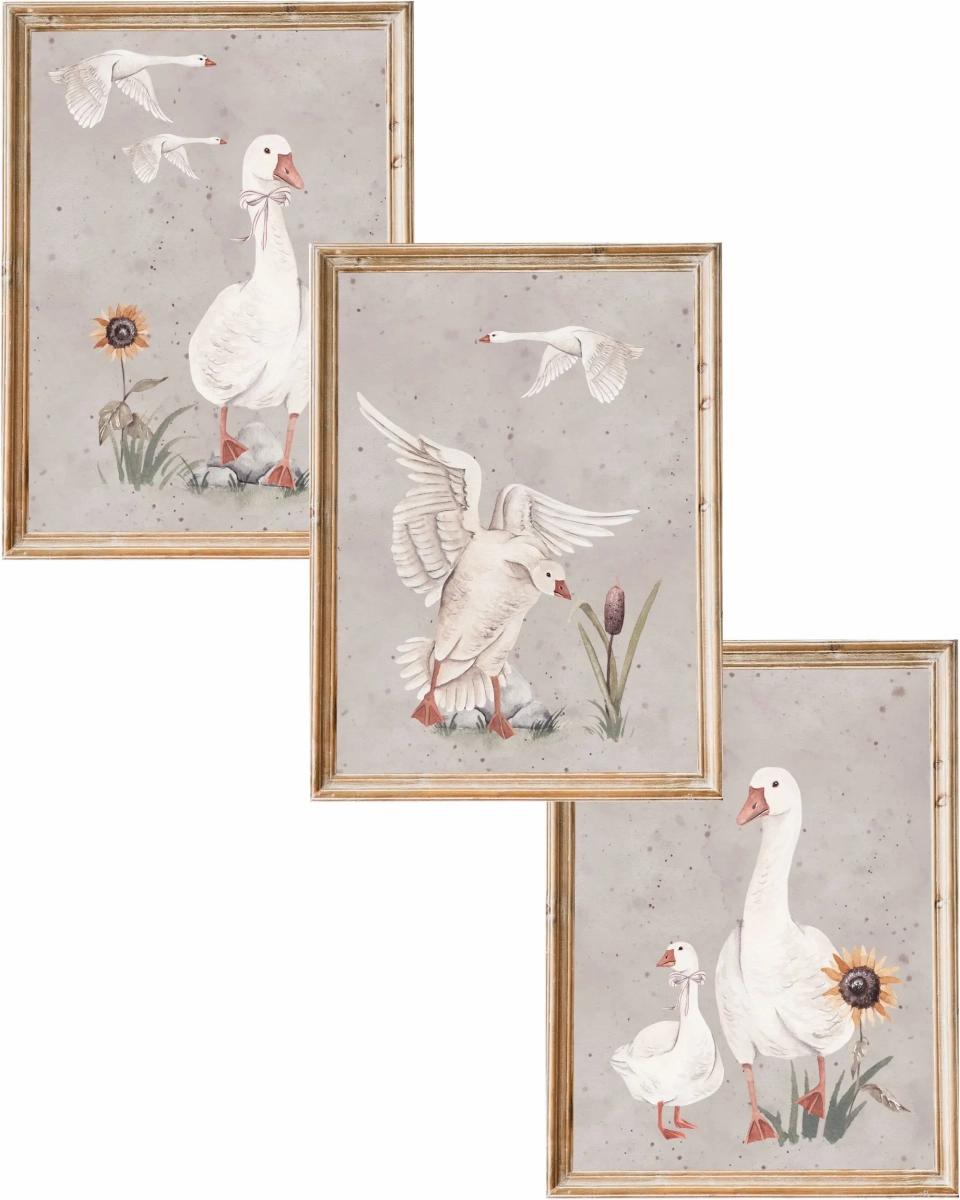 Plakaty gąski boho beżowe do pokoju dziecka Mała Pracownia