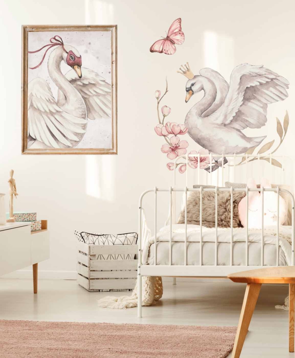 Łabędź w masce plakat vintage na ścianę do eleganckiego wnętrza