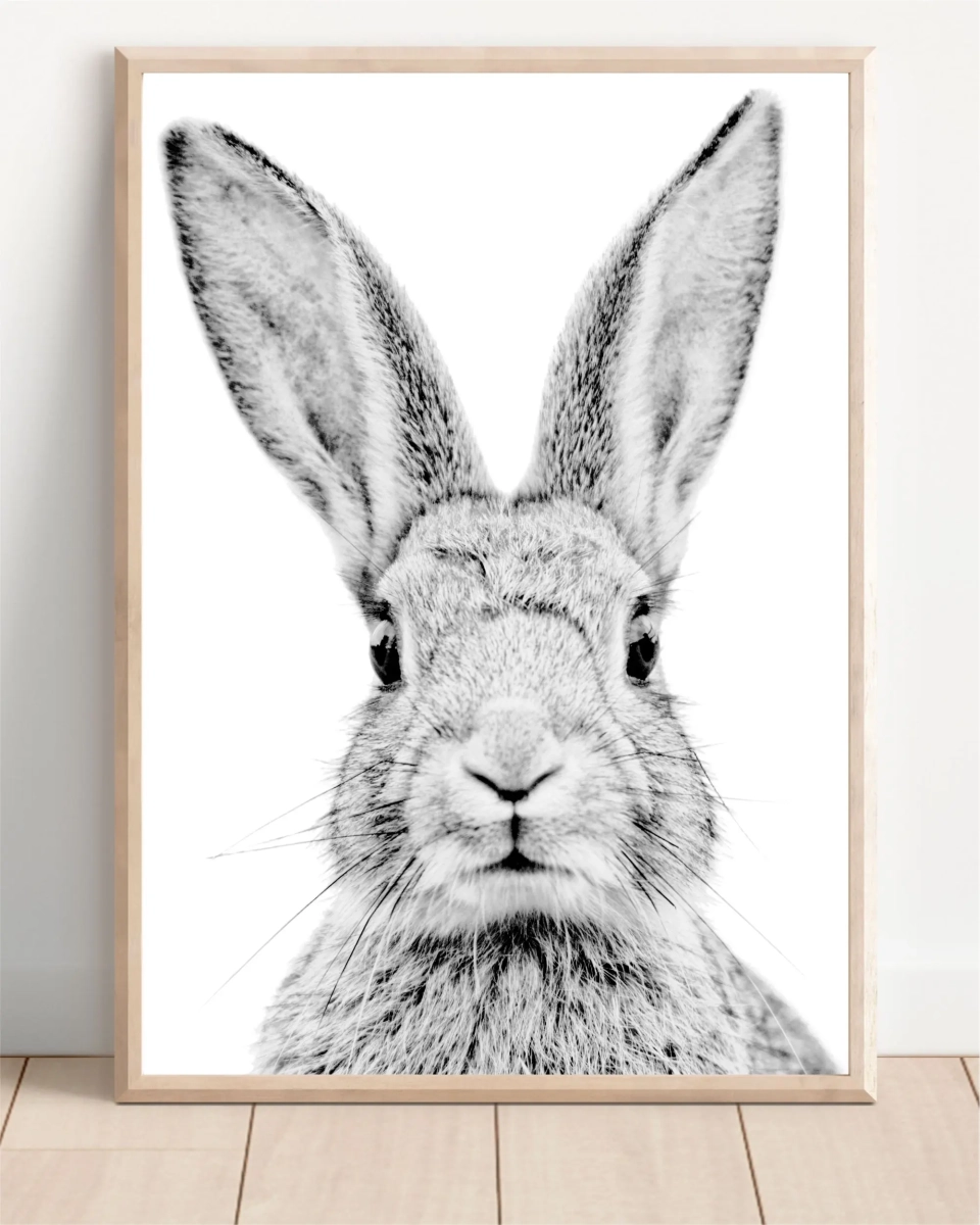 Plakat Królik Czesiu – dekoracja ścienna dla dzieci w stylu skandynawskim
