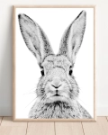 Plakat Królik Czesiu – dekoracja ścienna dla dzieci w stylu skandynawskim