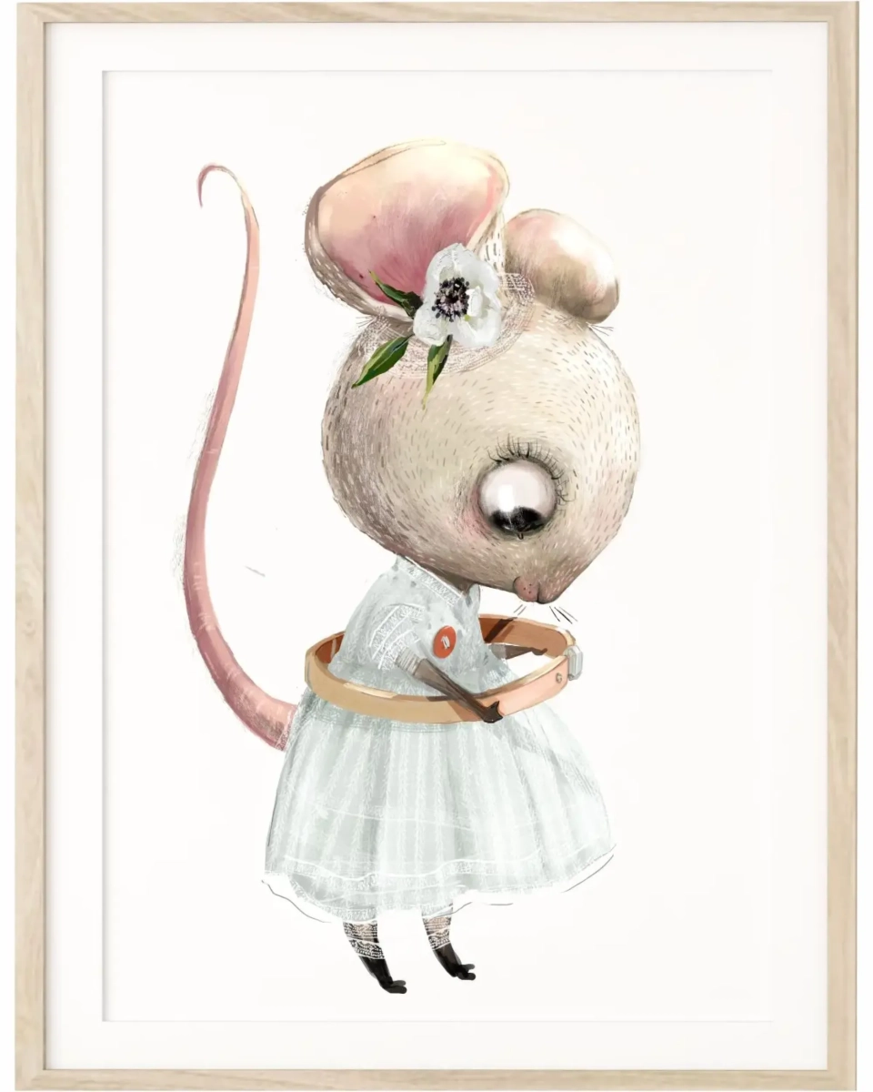 plakat myszka z pierścionkiem do pokoju dziecka – Mała Pracownia