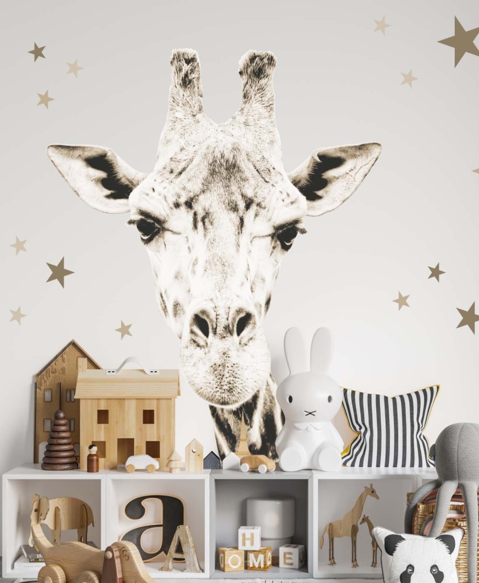 Żyrafa Sepia – naklejka na ścianę dla dzieci | Mała Pracownia