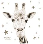 Naklejka na ścianę Żyrafa Sepia do pokoju dziecięcego – dekoracja Mała Pracownia