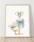 Retro Gąska – pastelowy plakat do pokoju dziecka, kolekcja Retro Gąski | Mała Pracownia