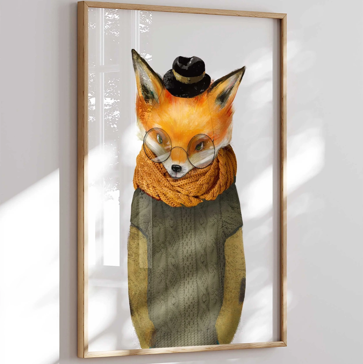 Plakat Lisek retro w stylu boho do pokoju dziecka – Mała Pracownia