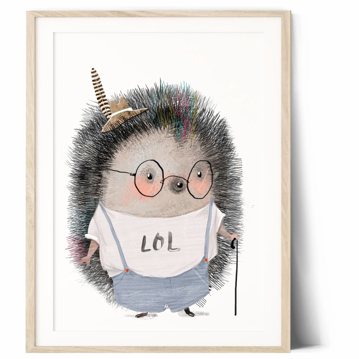 Plakat Jeżyk retro w stylu boho do pokoju dziecka – Mała Pracownia