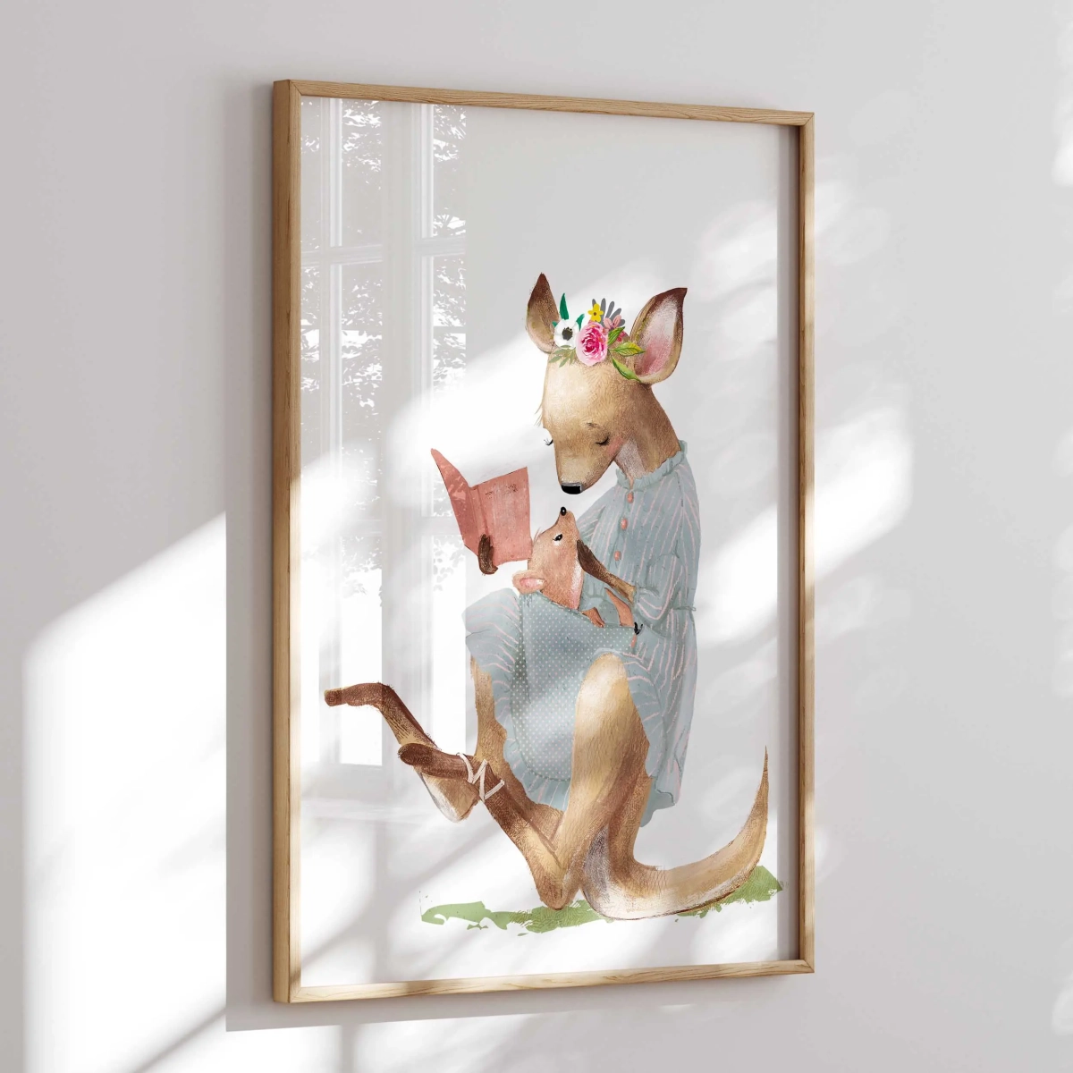 Plakat Kangurek boho do pokoju dziecka – Mała Pracownia