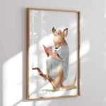 Plakat Kangurek boho do pokoju dziecka – Mała Pracownia