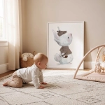 Plakat Króliczek Sherlock retro dla dzieci – Mała Pracownia