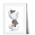 Plakat Króliczek w czapce detektywa – Mała Pracownia