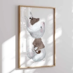 Uroczy Króliczek Sherlock – plakat na ścianę dla dzieci – Mała Pracownia