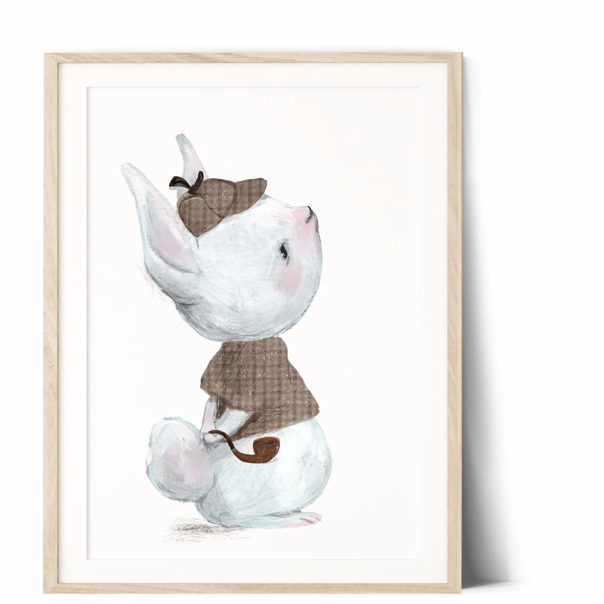 Uroczy Króliczek Sherlock – plakat  dla dzieci – Mała Pracownia