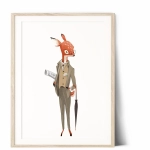 Plakat Jelonek w garniturze retro – Mała Pracownia