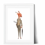 Jelonek z parasolką – plakat boho dla dzieci – Mała Pracownia