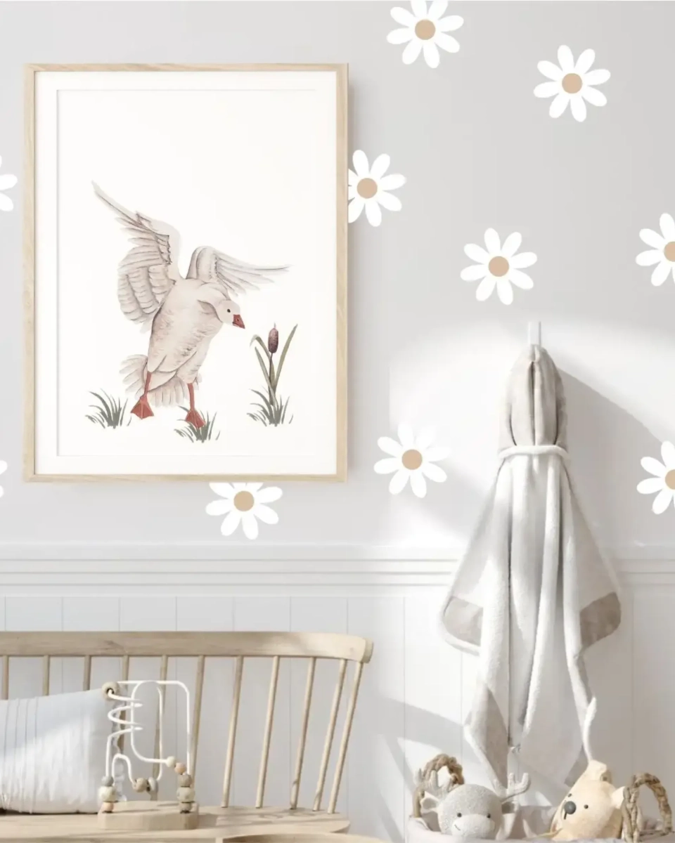 Plakat z gąską na ścianę do pokoju dziecka | Mała Pracownia