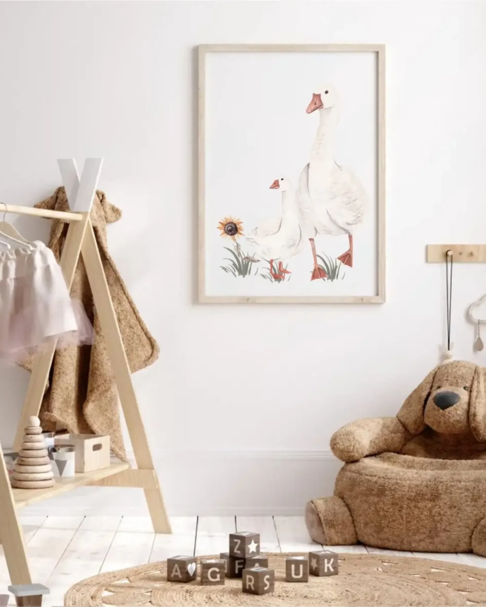 Gąska z maluszkiem – plakat na ścianę dla dzieci | Mała Pracownia