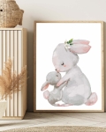 Króliczek i jego mama - Plakat na ścianę dla dzieci.jpg