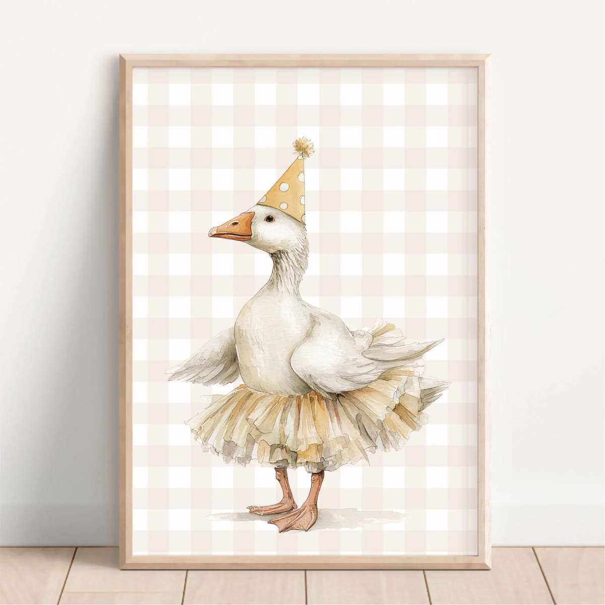 Plakat Gąska retro w czapeczce na ścianę dla dzieci – Mała Pracownia