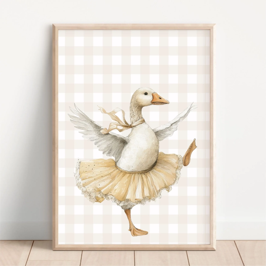 Plakat Gąska retro Nr 3 na ścianę dla dzieci – Mała Pracownia