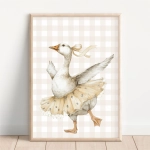 Plakat Gąska retro baletnica w stylu vintage – Mała Pracownia