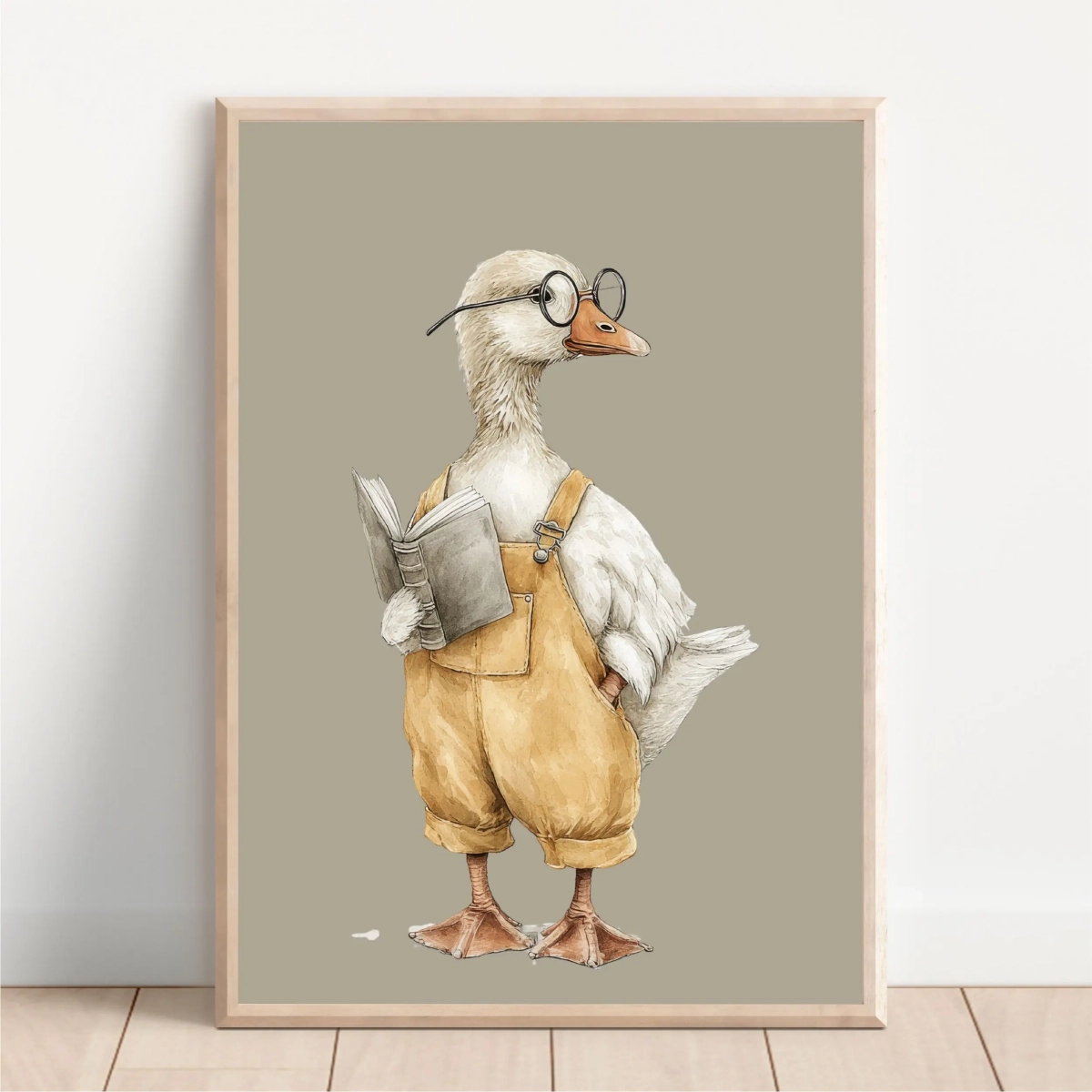 Plakat Gąska retro w okularach w stylu retro – Mała Pracownia