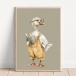 Plakat Gąska retro w okularach w stylu retro – Mała Pracownia