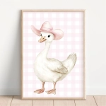Gąska w różowym kapeluszu – plakat dla dzieci – Mała Pracownia