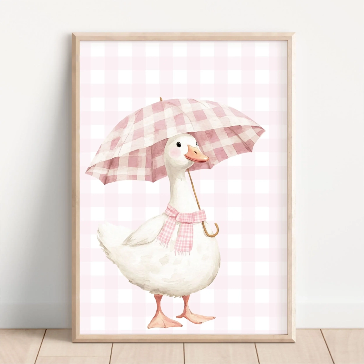 Gąska z różową parasolką – plakat dla dzieci – Mała Pracownia